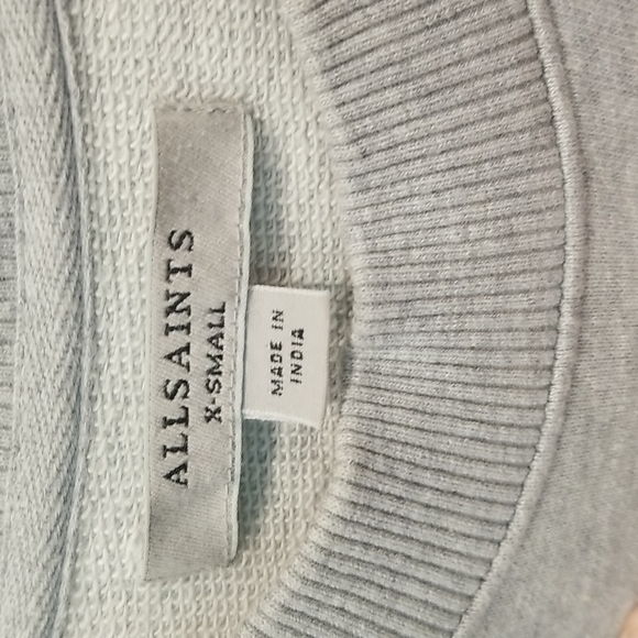 💕ALLSAINTS💕 Margot Floral Embroidered Cotton Jersey Sweatshirt ~ Oversized XS - Picture 13 of 14